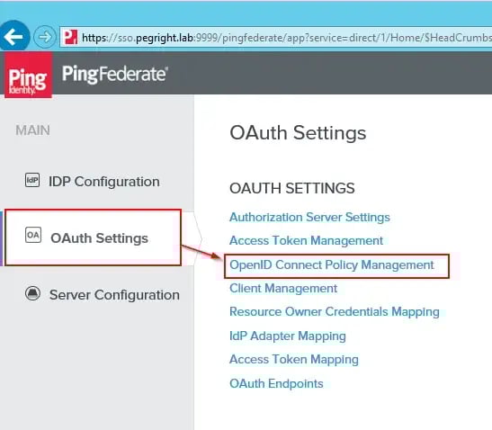 OpenID Connect Policy Management