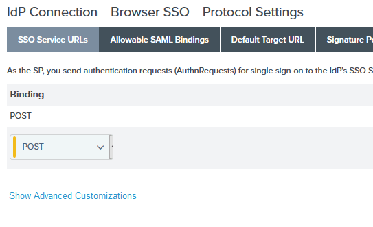 Pingfederate Advanced Settings Ssoserviceurl Pingfederate Advanced Settings Ssoserviceurl