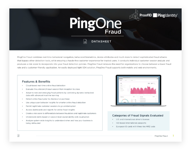 Proofid Pingone Fraud Screenshot